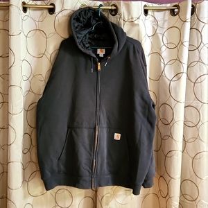 Carhartt, Black, 3XL, Zip Up Hoodie, Water-Repellent